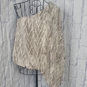 Carmela One-Shoulder Snake Print Top Medium NWT